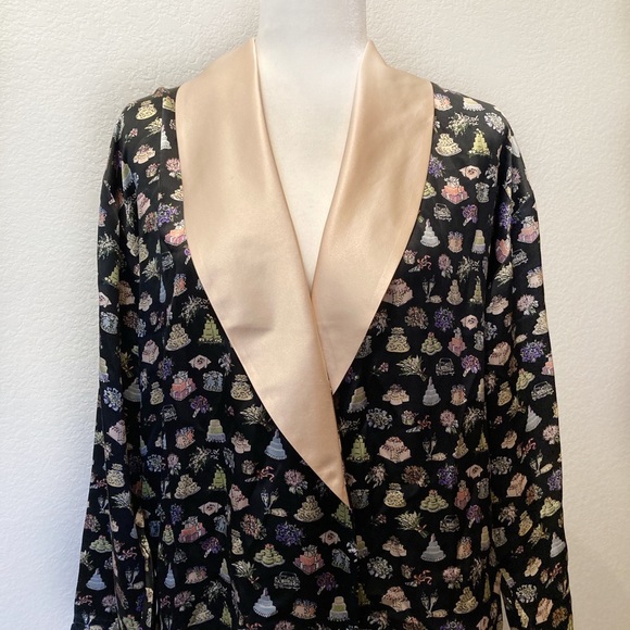 Nicole Miller Silk Bridal Robe, Small - Picture 1 of 5